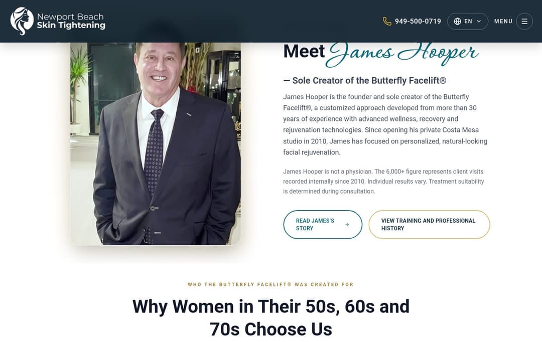 About / founder section