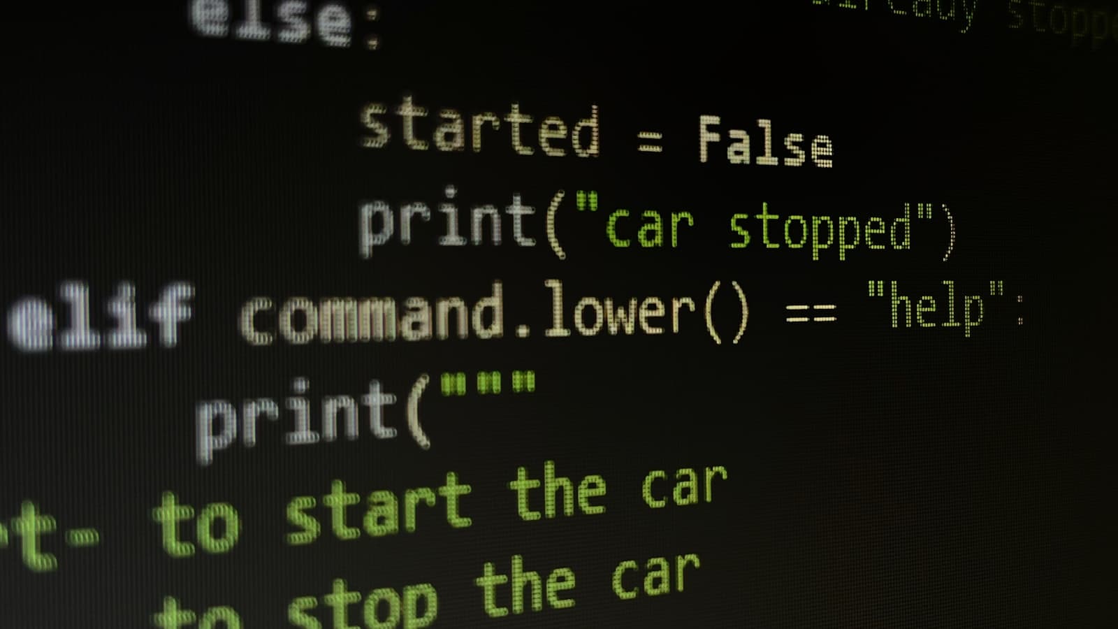 Close-up of source code on a screen
