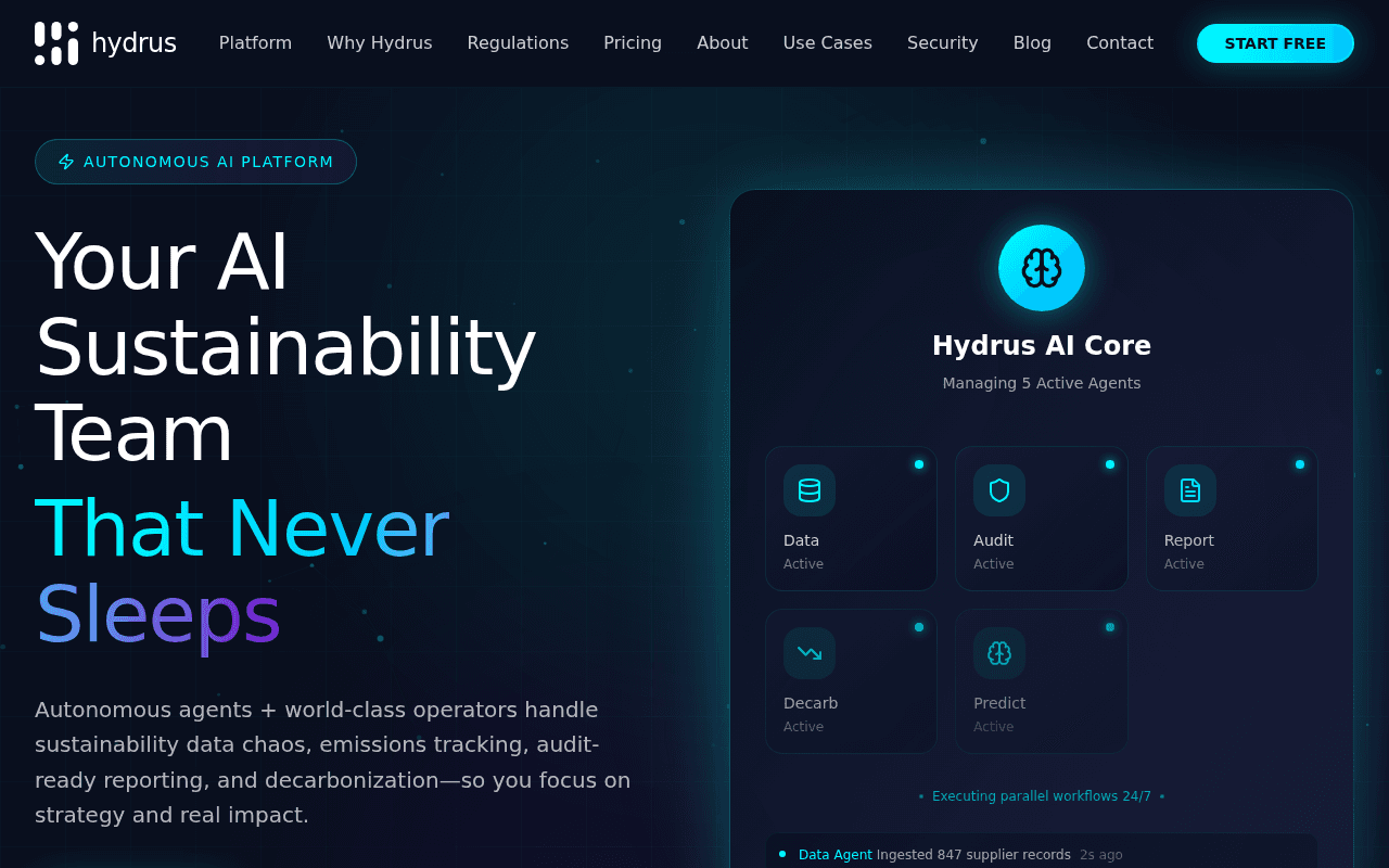 Hydrus.ai screenshot